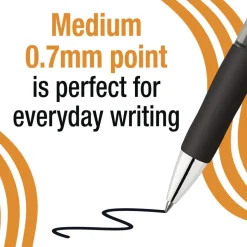 BIC Gel-ocity Pro 0.7 mm Medium Gel Pen - Black Ink/Translucent Black/Black Barrel (4/Pack)