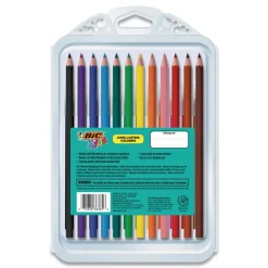 BIC Kids Colored Pencils Crayons Markers Coloring Combo Pack in Durable Case (36/Pack)