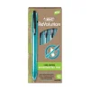 BIC ReVolution Ocean Bound Medium 1 millimeter Retractable Ballpoint Pen - Black Ink/Translucent Blue Barrel (1-Dozen)