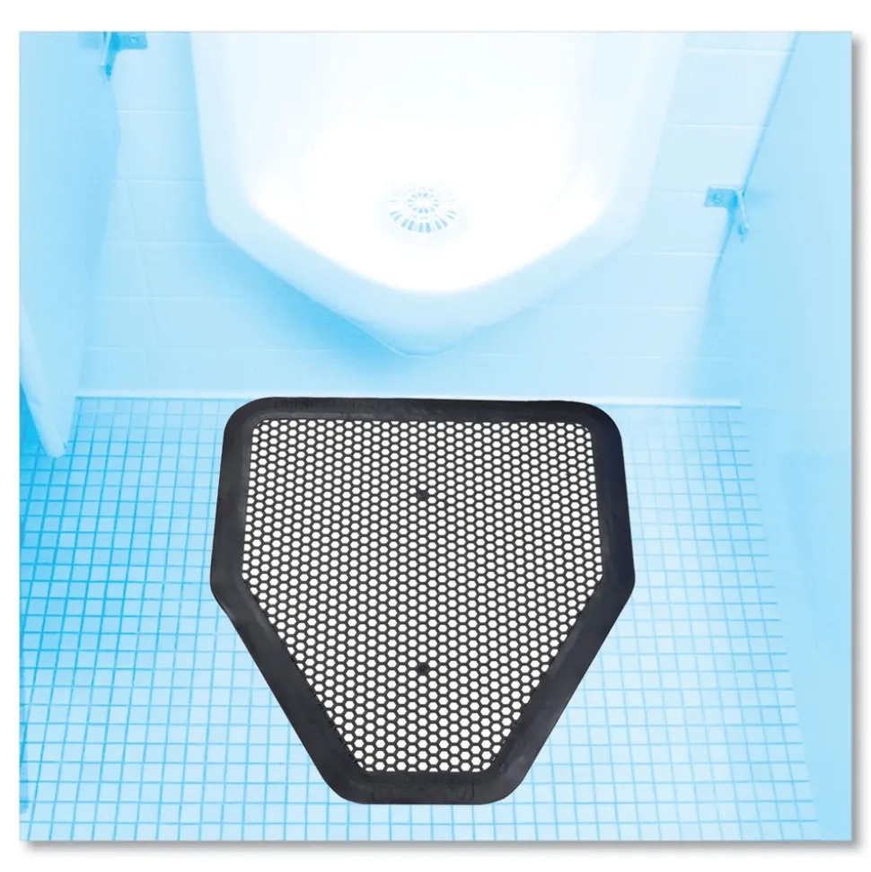 Big D Industries 666800 17.5 in. x 20.5 in. Deo-Gard Disposable Urinal Mat - Mountain Air, Charcoal (6/Carton)