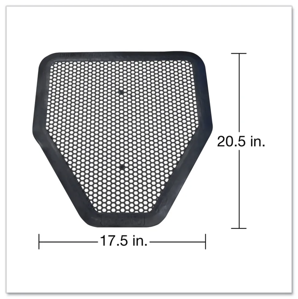Big D Industries 666800 17.5 in. x 20.5 in. Deo-Gard Disposable Urinal Mat - Mountain Air, Charcoal (6/Carton)