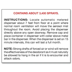 Big D Industries 7 oz Metered Concentrated Room Deodorant - Lemon Scent (12/Carton)