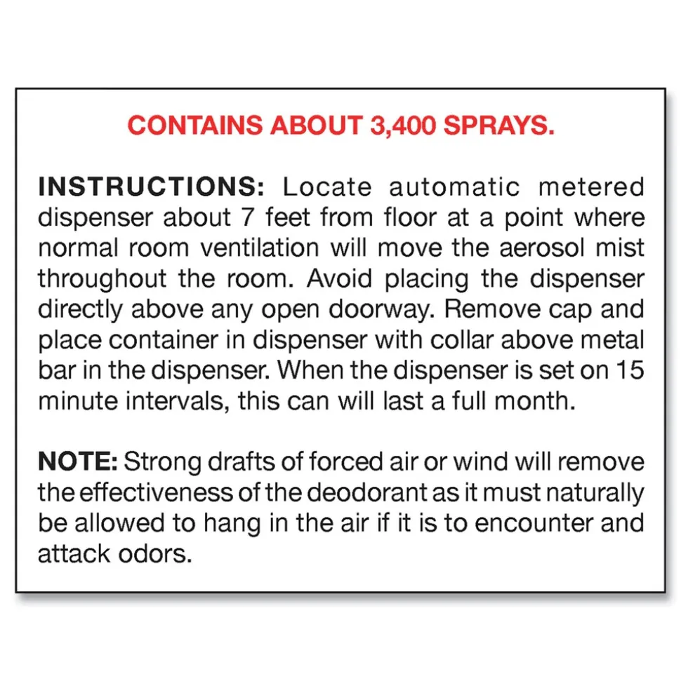 Big D Industries 7 oz Metered Concentrated Room Deodorant - Lemon Scent (12/Carton)