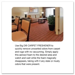 Big D Industries 14 oz No-Vacuum Carpet Freshener - Fresh Scent (12/Carton)