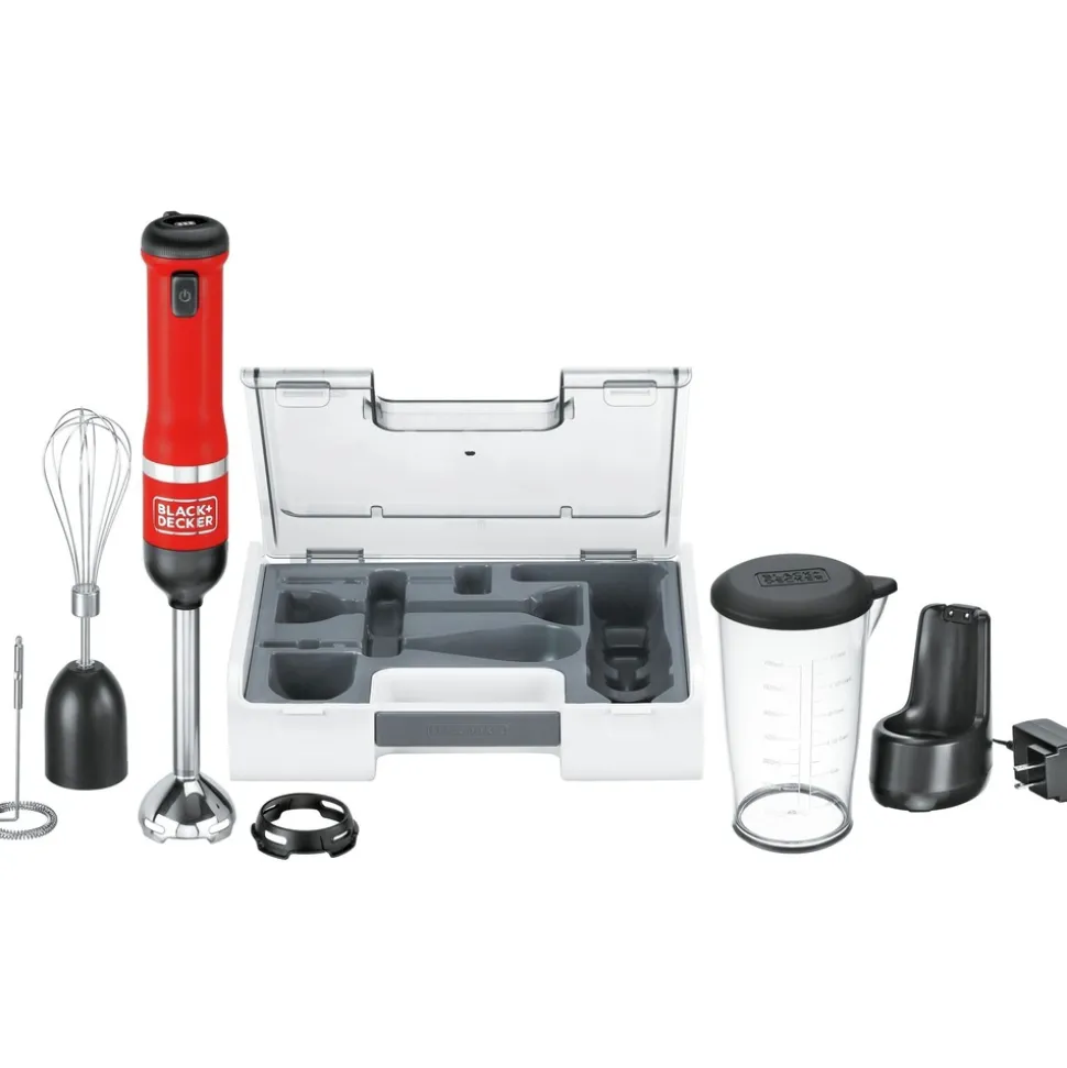 Black & Decker kitchen wand Cordless Blender 3-in-1 Kitchen Multi-Tool - Red