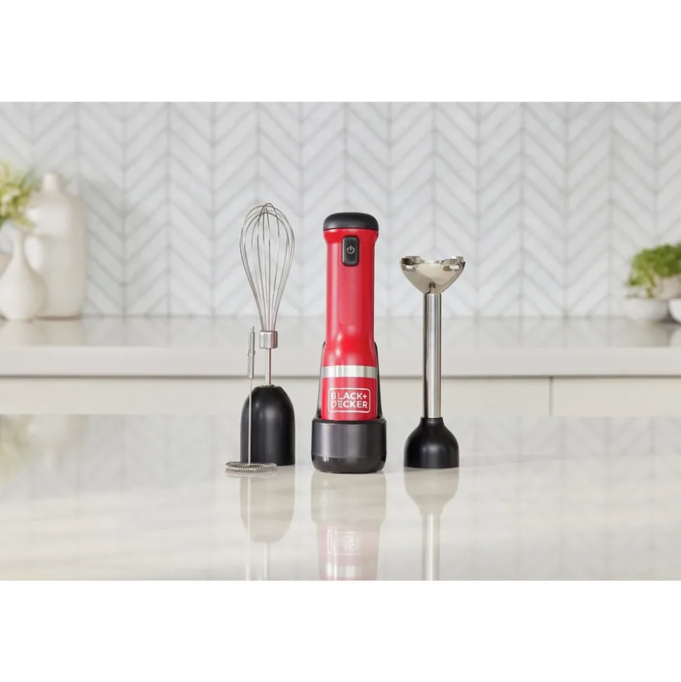 Black & Decker kitchen wand Cordless Blender 3-in-1 Kitchen Multi-Tool - Red