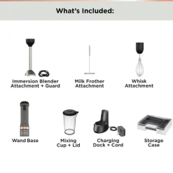 Black & Decker kitchen wand Cordless Blender 3-in-1 Kitchen Multi-Tool - Grey