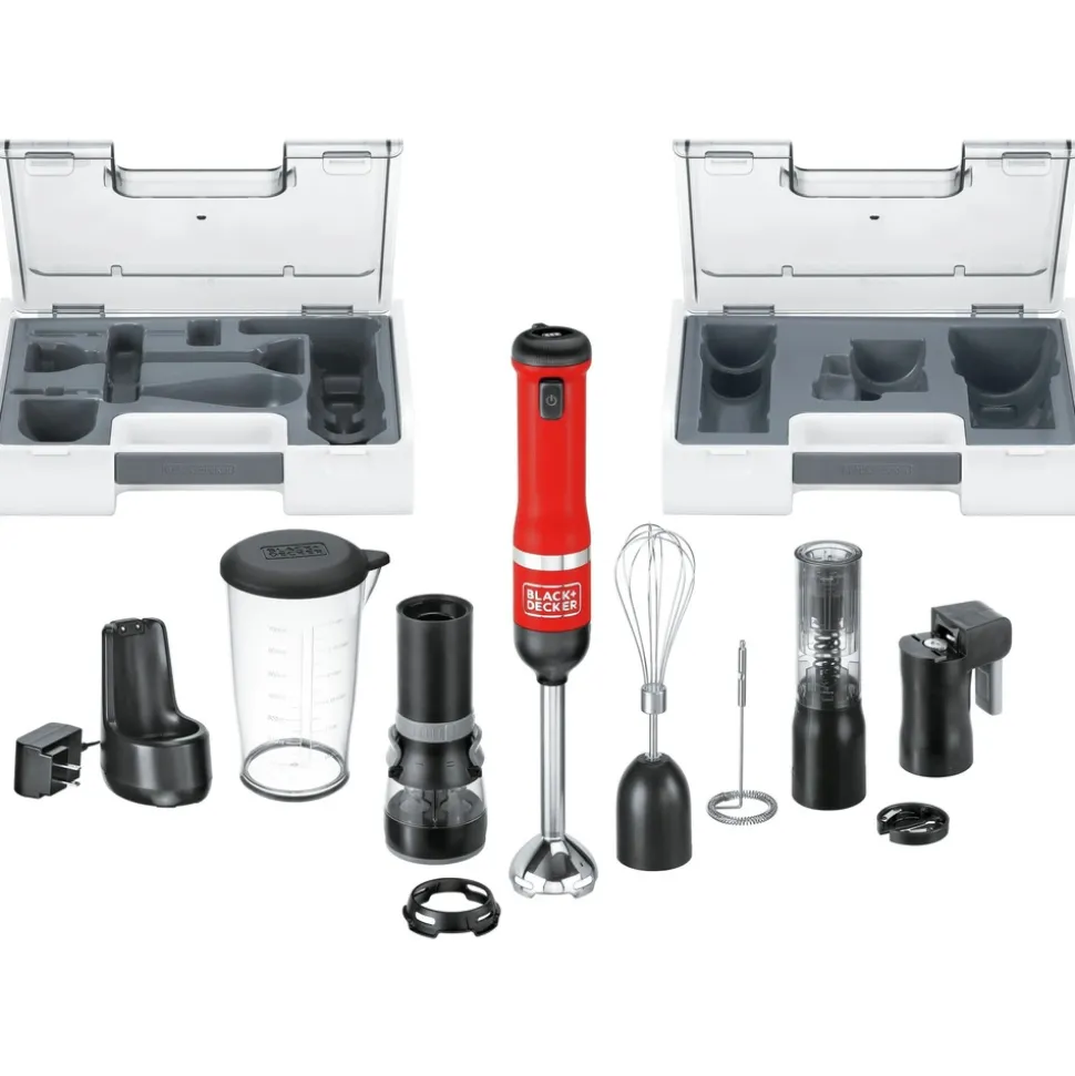 Black & Decker kitchen wand Cordless Blender 6-in-1 Kitchen Multi-Tool - Red