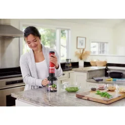 Black & Decker kitchen wand Cordless Blender 4 in1 Kitchen Multi-Tool - Red