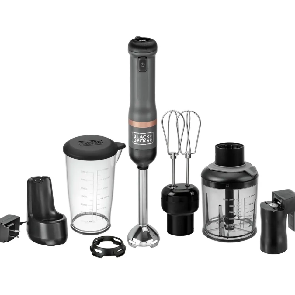 Black & Decker kitchen wand Cordless Blender 4-in-1 Kitchen Multi-Tool - Grey