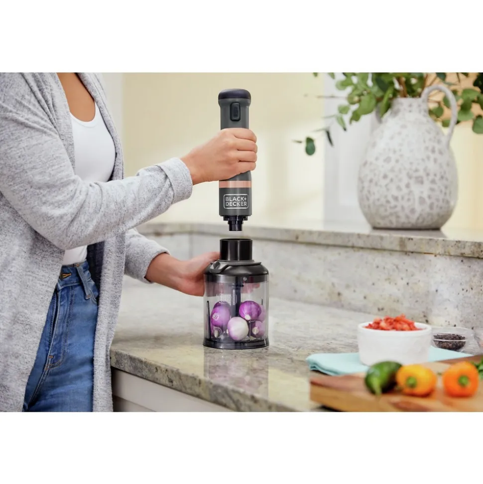 Black & Decker kitchen wand Cordless Blender 4-in-1 Kitchen Multi-Tool - Grey