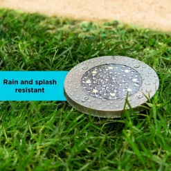 Black & Decker (8/Pack) Outdoor Solar-Powered Disk Light