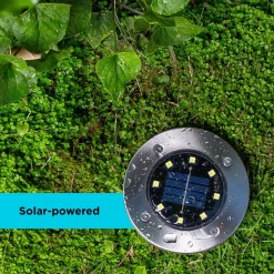 Black & Decker (8/Pack) Outdoor Solar-Powered Disk Light