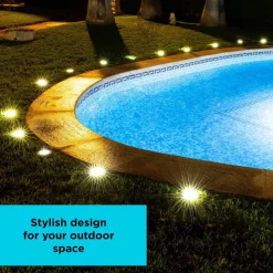 Black & Decker (8/Pack) Outdoor Solar-Powered Disk Light