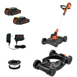 Black & Decker 20V MAX Lithium-Ion 12 in. 3-in-1 Cordless Compact Mower Kit (2 Ah)