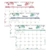 Blue Sky 15 in. x 12 in. 12-Month (Jan to Dec): 2026 Lindley Monthly Wall Calendar - Floral Artwork, White/Pink/Red Sheets
