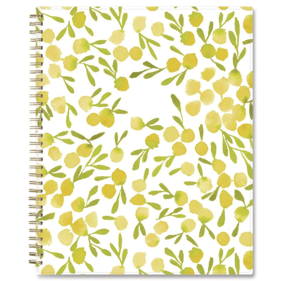 Blue Sky 11 in. x 8.5 in. 12-Month (Jan to Dec): 2026 Mimosa Weekly/Monthly Planner - Floral Artwork, Yellow/Green/White Cover