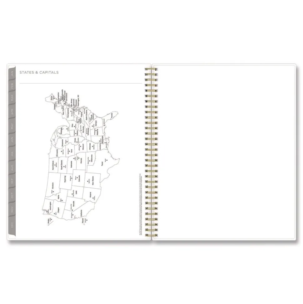 Blue Sky 11 in. x 8.5 in. 12-Month (Jan to Dec): 2026 Mimosa Weekly/Monthly Planner - Floral Artwork, Yellow/Green/White Cover