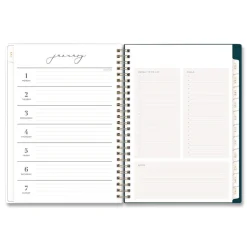 Blue Sky 8.63 in. x 5.88 in. 12-Month (Jan to Dec): 2026 Life Note-It Dania Weekly/Monthly Planner - Floral Artwork, Teal/Pink/Blue Cover