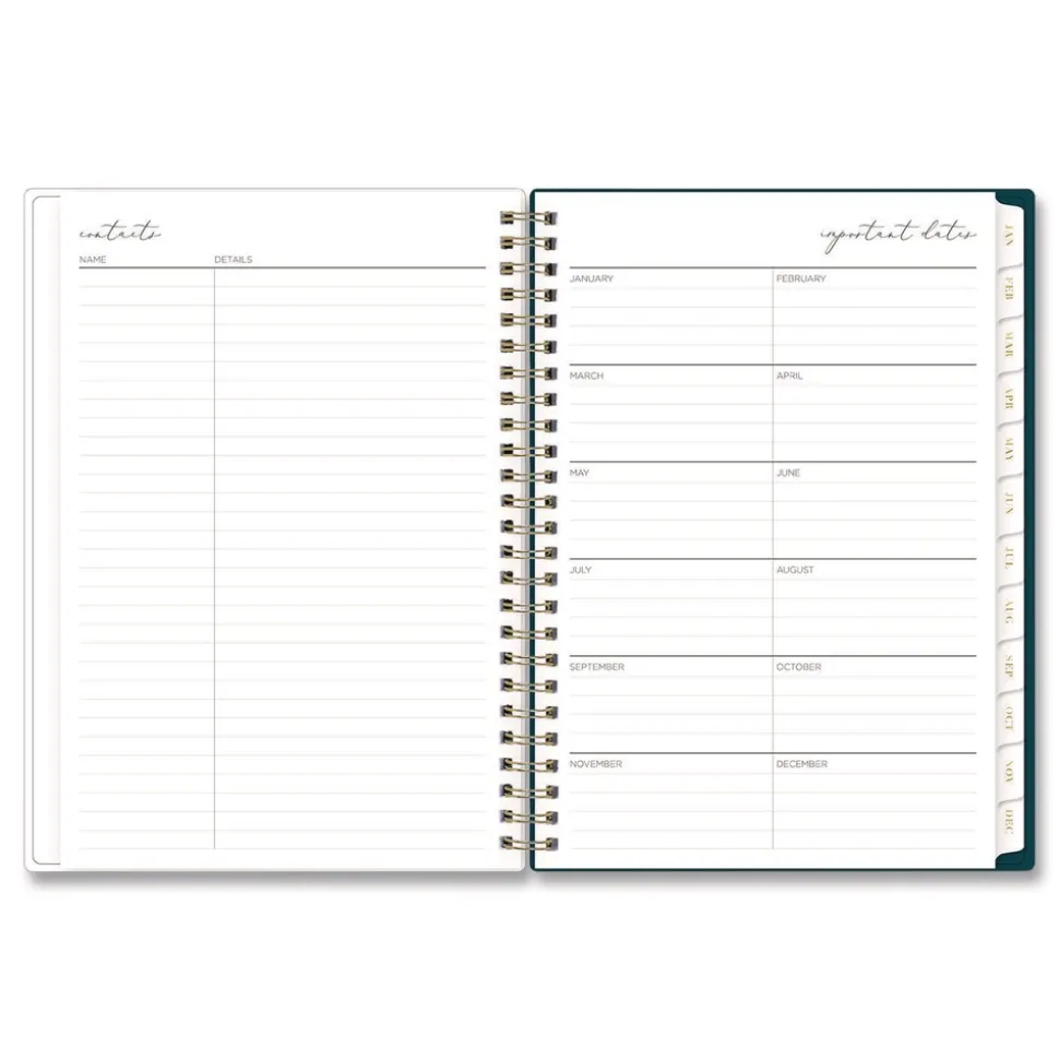Blue Sky 8.63 in. x 5.88 in. 12-Month (Jan to Dec): 2026 Life Note-It Dania Weekly/Monthly Planner - Floral Artwork, Teal/Pink/Blue Cover
