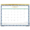 Blue Sky 22 in. x 17 in. 12-Month (Jan to Dec): 2026 Tile Monthly Desk Pad Calendar - Geometric Artwork, White/Blue/Green Sheets