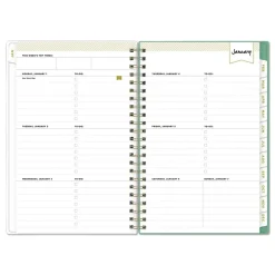 Blue Sky 8 in. x 5 in. 12-Month (Jan-Dec 2026) Day Designer Peyton Weekly/Monthly Planner - White