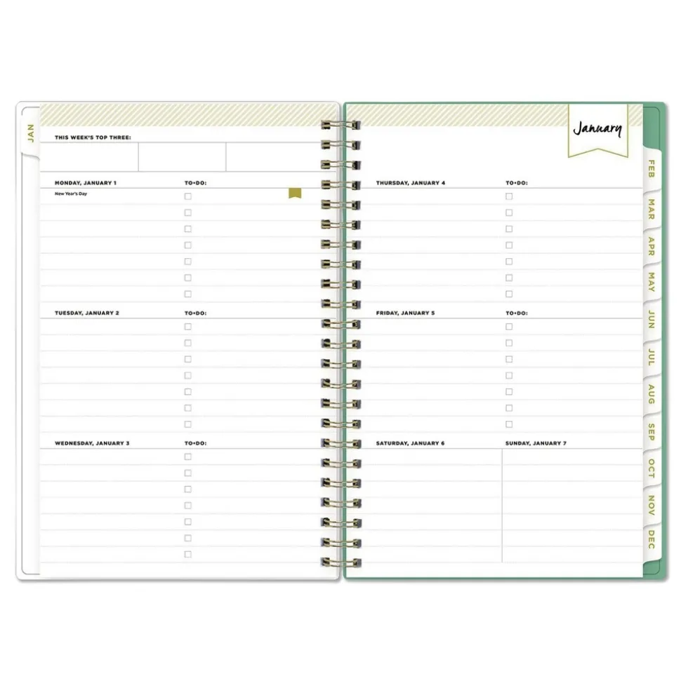 Blue Sky 8 in. x 5 in. 12-Month (Jan-Dec 2026) Day Designer Peyton Weekly/Monthly Planner - White