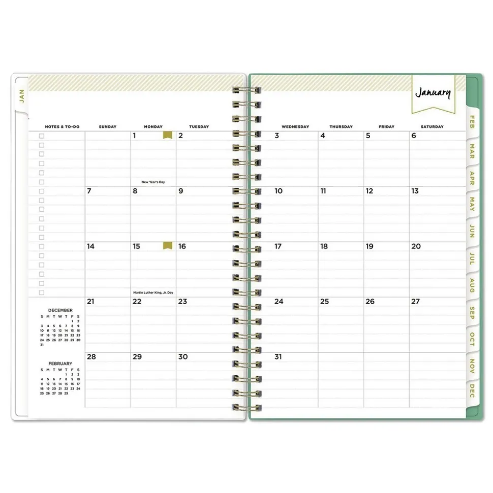 Blue Sky 8 in. x 5 in. 12-Month (Jan-Dec 2026) Day Designer Peyton Weekly/Monthly Planner - White