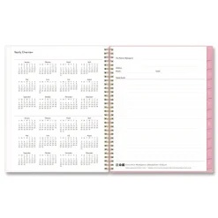 Blue Sky 11 in. x 8.5 in. 12-Month (Jan to Dec): 2026 Mimi Pink Monthly Planner - Floral Artwork, Pink/Blue/Rose Cover