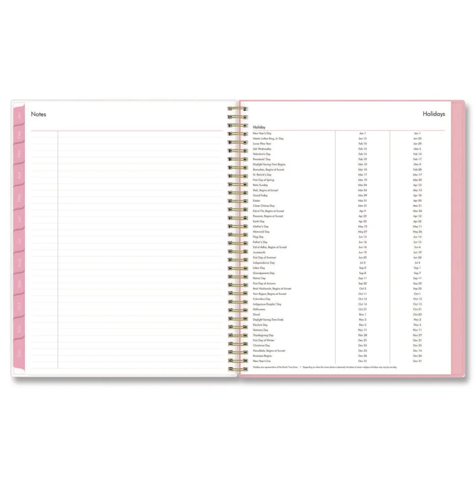 Blue Sky 11 in. x 8.5 in. 12-Month (Jan to Dec): 2026 Mimi Pink Monthly Planner - Floral Artwork, Pink/Blue/Rose Cover