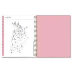 Blue Sky 11 in. x 8.5 in. 12-Month (Jan to Dec): 2026 Mimi Pink Monthly Planner - Floral Artwork, Pink/Blue/Rose Cover