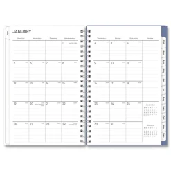 Blue Sky 8 in. x 5 in. 12-Month (Jan-Dec 2026) Lindley Weekly/Monthly Planner - White/Blue/Green Cover