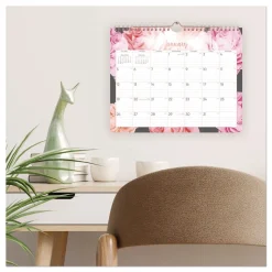 Blue Sky 12-Month (Jan to Dec): 2026 Joselyn Monthly Wall Calendar - Floral Artwork, White/Multicolor Sheets