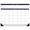 Blueline 22 in. x 17 in. 13-Month (Jul 2025-2026) DuraGlobe Academic Desk Pad Calendar - White/Blue/Gray Sheets/Black Headband