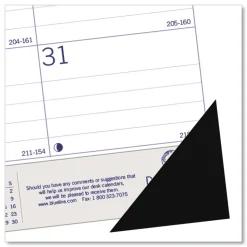 Blueline 22 in. x 17 in. 13-Month (Jul 2025-2026) DuraGlobe Academic Desk Pad Calendar - White/Blue/Gray Sheets/Black Headband