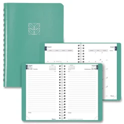 Blueline 8 in. x 5 in. 12-Month (Aug 2025-Jul 2026) Academic Daily/Monthly Planner - Cyan Cover