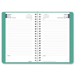 Blueline 8 in. x 5 in. 12-Month (Aug 2025-Jul 2026) Academic Daily/Monthly Planner - Cyan Cover