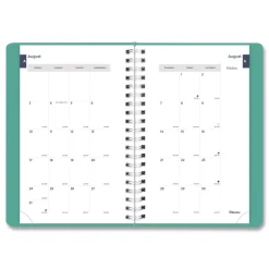 Blueline 8 in. x 5 in. 12-Month (Aug 2025-Jul 2026) Academic Daily/Monthly Planner - Cyan Cover