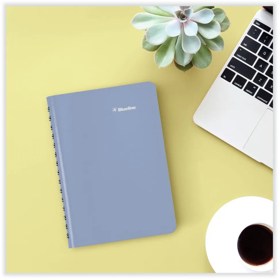 Blueline 8 in. x 5 in. 12-Month (Aug 2025-Jul 2026) Academic Daily/Monthly Planner - Cyan Cover