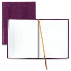 Blueline 10.75 in. x 8.5 in. Sheets Medium/College Rule 1-Subject Executive Notebook with Ribbon Bookmark - Grape Cover
