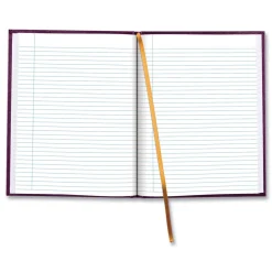 Blueline 10.75 in. x 8.5 in. Sheets Medium/College Rule 1-Subject Executive Notebook with Ribbon Bookmark - Grape Cover