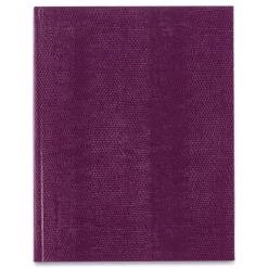 Blueline 10.75 in. x 8.5 in. Sheets Medium/College Rule 1-Subject Executive Notebook with Ribbon Bookmark - Grape Cover