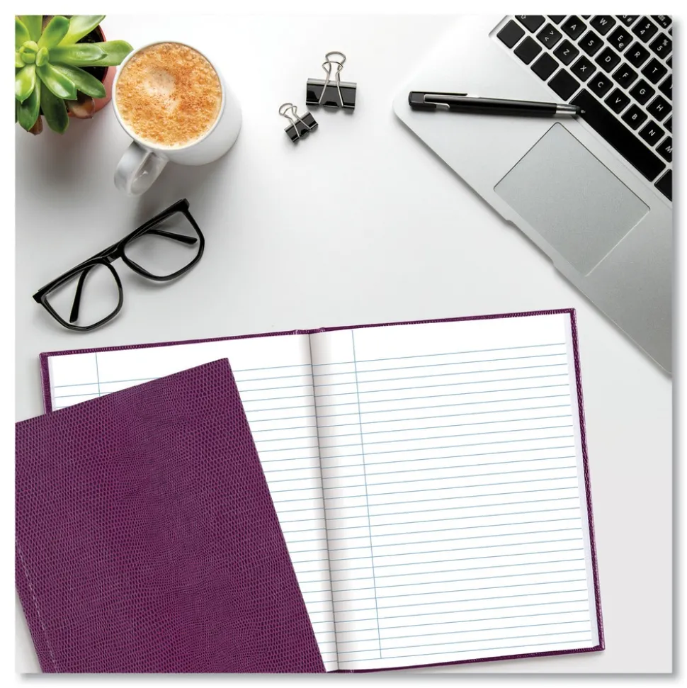 Blueline 9.25 in. x 7.25 in. Sheets Medium/College Rule 1-Subject Executive Notebook - Grape Cover
