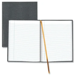 Blueline 10.75 in. x 8.5 in. Sheets Medium/College Rule 1-Subject Executive Notebook with Ribbon Bookmark - Cool Gray Cover