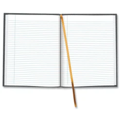 Blueline 10.75 in. x 8.5 in. Sheets Medium/College Rule 1-Subject Executive Notebook with Ribbon Bookmark - Cool Gray Cover