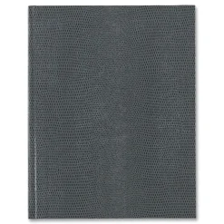 Blueline 10.75 in. x 8.5 in. Sheets Medium/College Rule 1-Subject Executive Notebook with Ribbon Bookmark - Cool Gray Cover