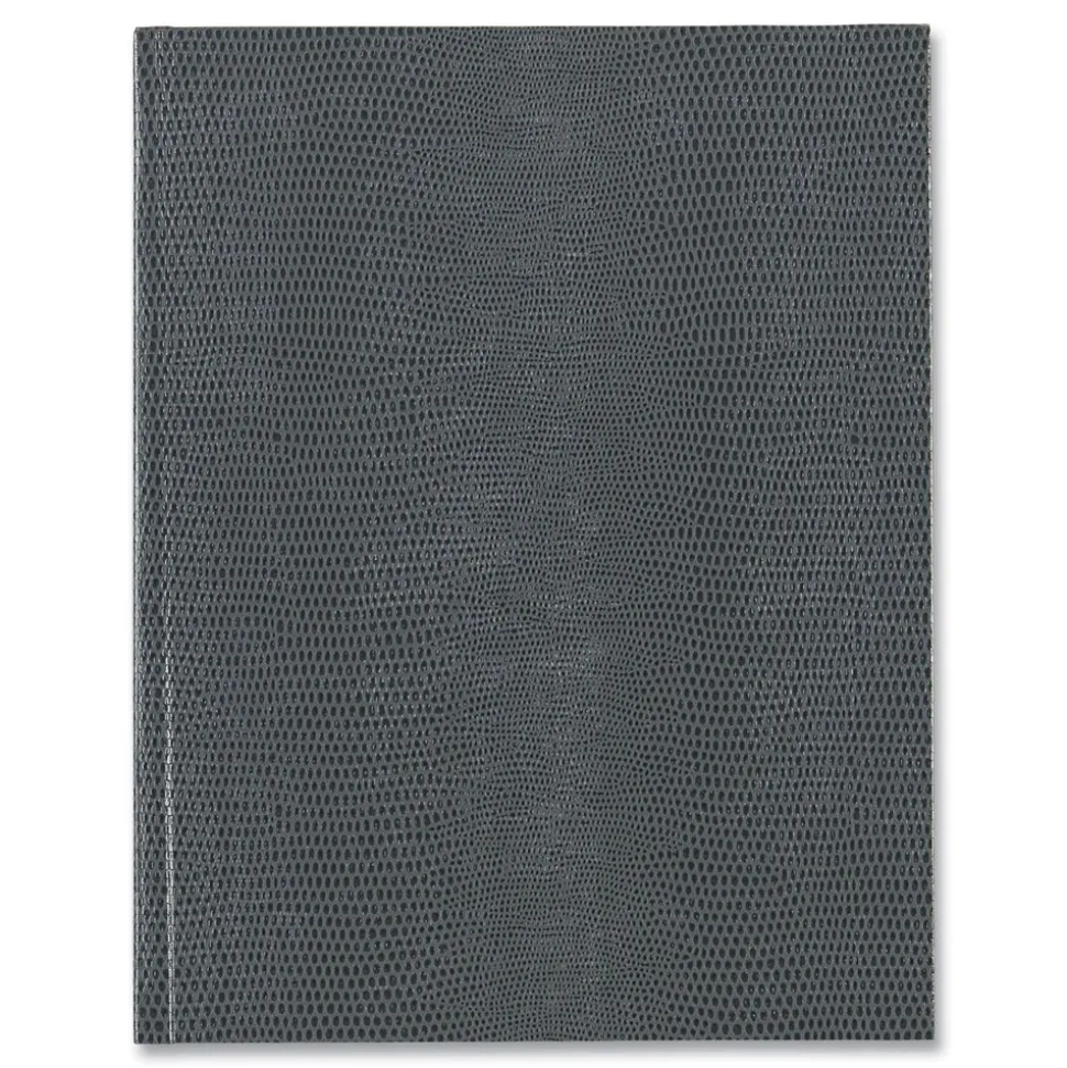 Blueline 10.75 in. x 8.5 in. Sheets Medium/College Rule 1-Subject Executive Notebook with Ribbon Bookmark - Cool Gray Cover