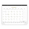 Blueline 12-Month (Jan to Dec): 2026 22 in. x 17 in. Gold Collection Monthly Desk Pad Calendar - White/Gold Sheets, Black Headband