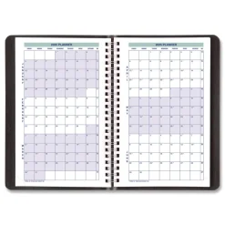Blueline 12-Month (Jan to Dec): 2026 8 in. x 5 in. Plan and Link Weekly Planner - Black Cover