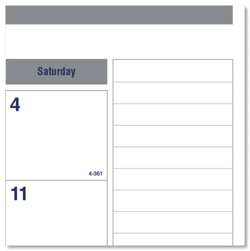 Blueline 12-Month (Jan to Dec): 2026 22 in. x 17 in. Net Zero Carbon Monthly Desk Pad Calendar - White/Gray/Blue Sheets, Black Binding